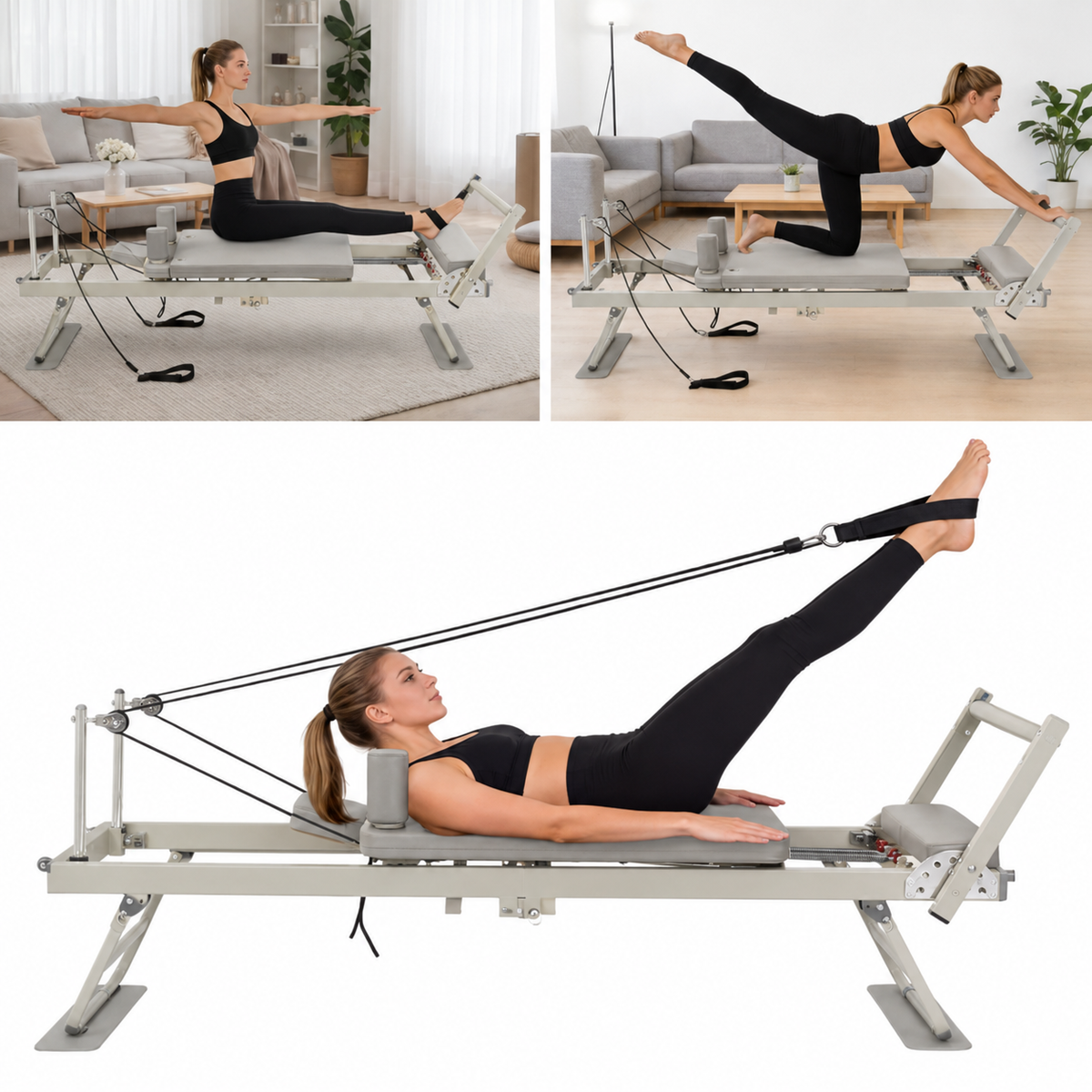Pilate reformer gris action pliable